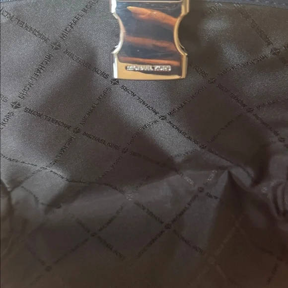 Michael Kors Cream and Black Backpack Michael Kors Rhea Women Medium MK Logo Double Zip Backpack  main image 3